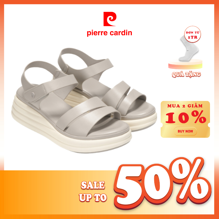 [NEW] Sandal nữ cao cấp Pierre Cardin, chất liệu mềm mại, quai hậu thời trang, đế cao 5cm 231