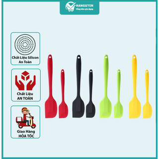 Phới Trộn Bột Silicon Đúc Nguyên Khối Đa Năng Tiện Lợi, Spatula phới trộn bột , phới dẹt silicon , muôi lật thức ăn