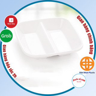 Sỉ 100 đĩa chấm phíp 2 ngăn việt nhật ms_1205, bát đựng gia vị nước chấm, đĩa đựng 2 ngăn mini nhỏ gọn tiện lợi -01255