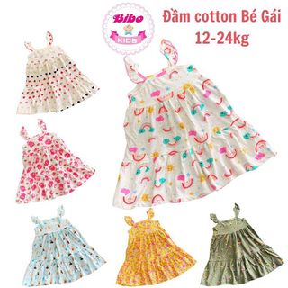 [9-21kg] Đầm cotton xuất dư bé gái dáng đuôi cá siêu dễ thương, thoáng mát mùa hè, váy đầm bé gái mềm mịn siêu yêu