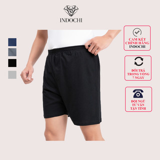 Quần đùi nam INDOCHI chất vải thun COTTON 100%  co giãn 4 chiều, mềm mại thoải mái mặc ngủ, mặc ở nhà