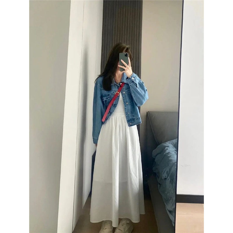 VÁY 2 DÂY TRẮNG NỮ CÚP NGỰC Có Mút Ngực, Váy Maxi DÁNG DÀI MẶC 2 KIỂU NỮ TÍNH SUZY DRESS (Có Bigsize) | BigBuy360 - bigbuy360.vn