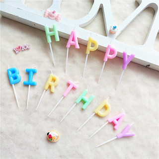Nến Happy Birthday Phụ Kiện Bánh Sinh Nhật, Nến Chúc Mừng Sinh Nhật Chữ Happy Birthday Nhiều Màu