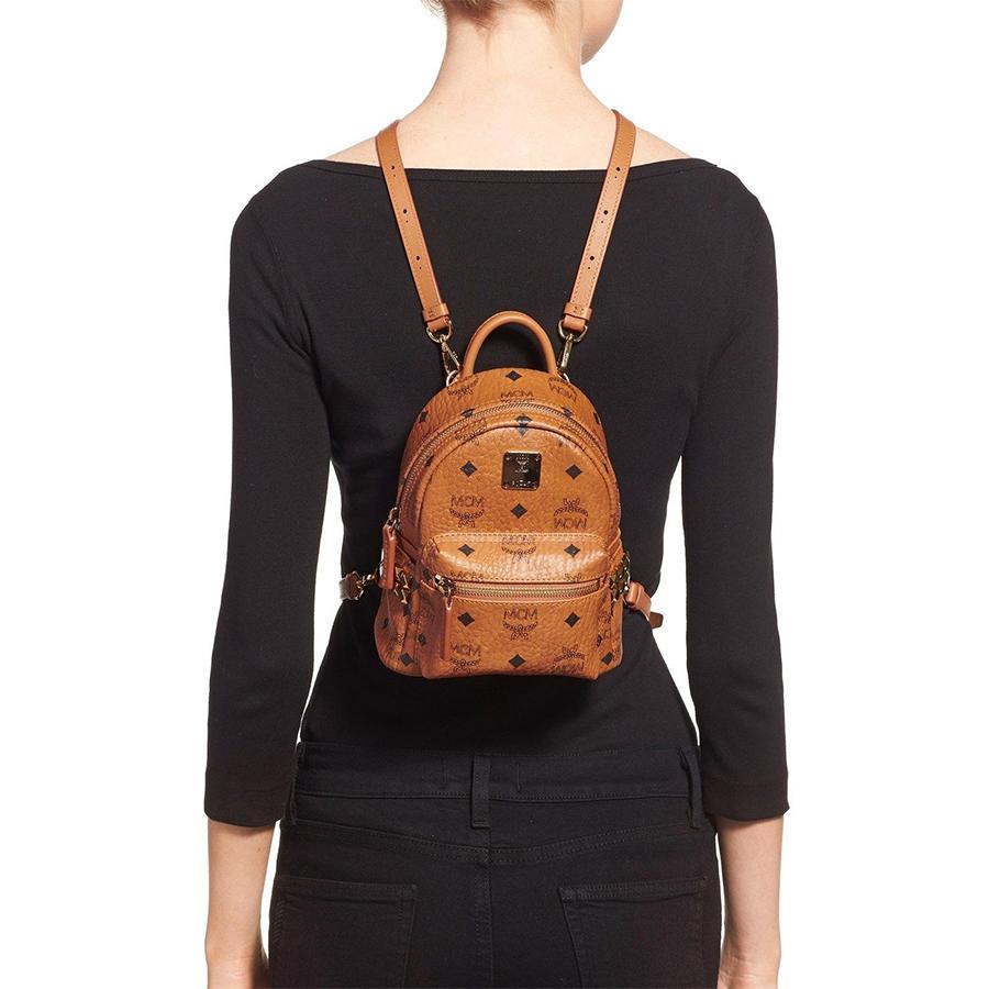 Balo thời trang MCM mini size 18 da cao cấp