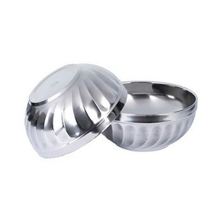 Chén, bát inox 2 lớp- chén ăn cơm inox xoắn