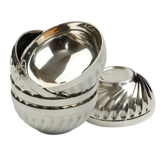 Chén, bát inox 2 lớp- chén ăn cơm inox xoắn