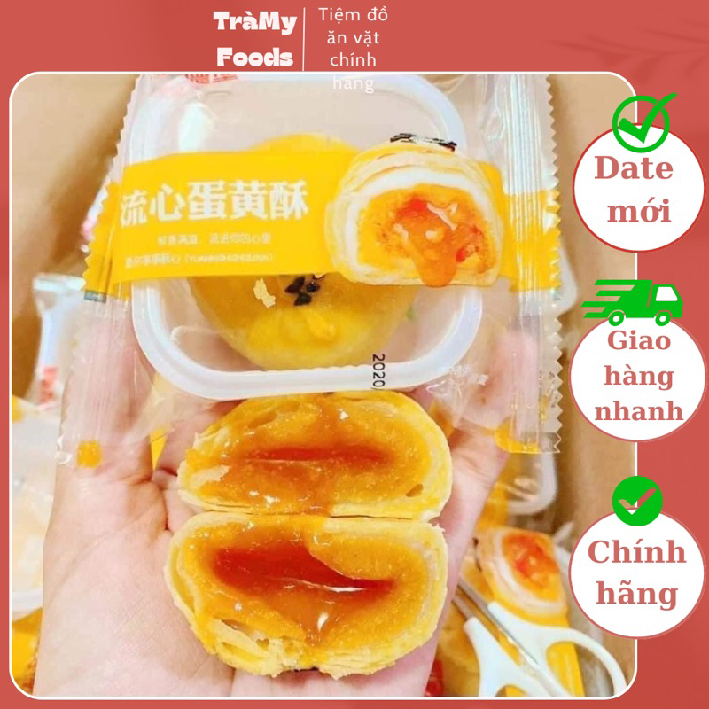 Bánh trứng chảy Đài Loan ngàn lớp 40g, Bánh Đài loan nhân trứng chảy loại 1
