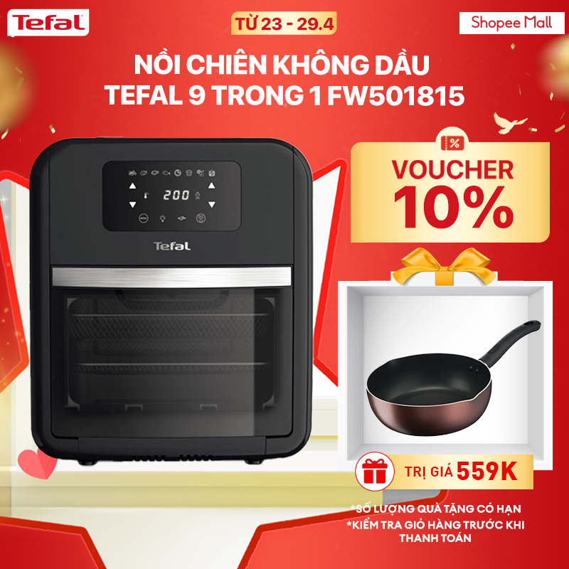 [Mã ELBSJBP04 giảm 12% đơn 500K] Nồi chiên không dầu Tefal 9 trong 1 Easy fry Oven & Grill FW501815