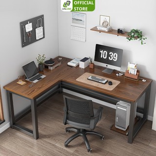 Bàn làm việc góc Chữ L khung thép 40x40 mặt gỗ MDF 25mm tận dụng không gian góc thương hiệu UNLIMI