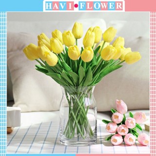 Hoa Giả - Hoa Tulip Havi cao cấp 33cm nhiều màu sắc trang trí xinh xắn, phụ kiện decor