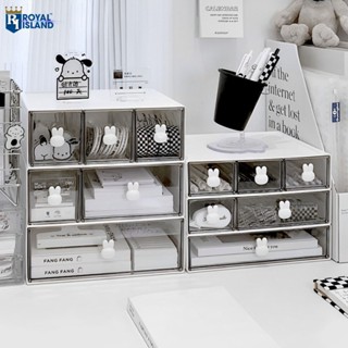 Tủ Đựng Đồ Đa Năng Để Bàn Hình Thỏ Cao Cấp, Hộp Đựng Đồ Mỹ Phẩm Mini Decor Bàn Làm Việc, Bàn Học Có Ngăn Kéo Xếp Chồng