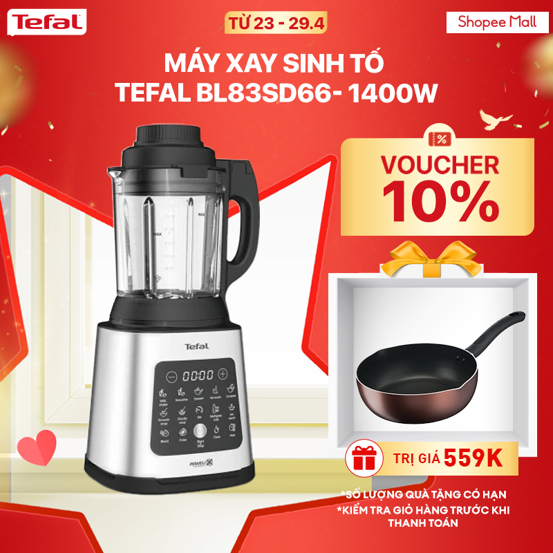 [Mã ELBSJBP04 giảm 12% đơn 500K] Máy làm sữa hạt, xay nấu đa năng Tefal - BL83SD66 1400W - xay sinh tố