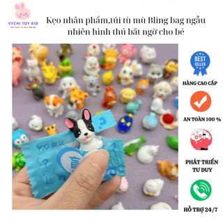 Kẹo nhân phẩm,túi tù mù Bling bag ngẫu nhiên hình thú bất ngờ cho bé