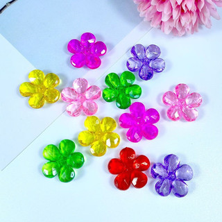 100g Hoa nhựa acrylic 5 cánh 20mm làm hoa handmade diy S0142