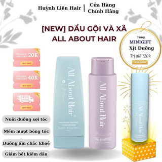 [Tặng 1 Xịt Dưỡng Tóc] Combo 2 Sản Phẩm Gội & Xả [CHÍNH HÃNG] All About Hair. Phục Hồi Hư Tổn. Làm Sạch Kiềm Dầu
