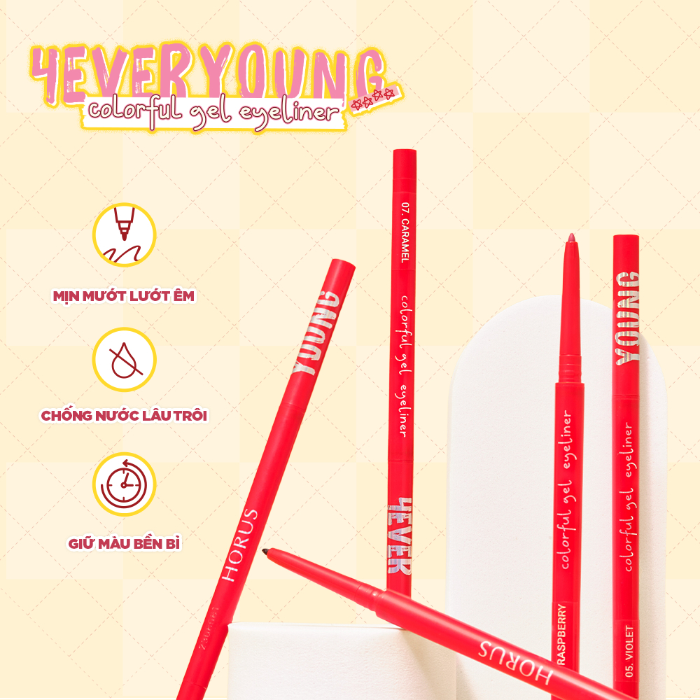 Chì kẻ mắt Horus 4everyoung Colorful Gel Eyeliner 0.1g