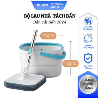 Bộ lau nhà tự tách nước bẩn cao cấp  PULITO 3006 (Tặng kèm miếng lau siêu thấm)