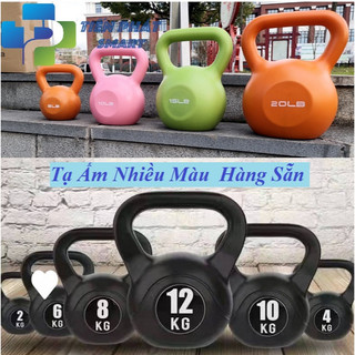 Tạ ấm 2kg/4kg/6kg Dụng cụ thể thao tại nhà( Bọc nhựa PE lõi bê tông giá rẻ) Hàng có bảo hành, Chất liệu bền đẹp