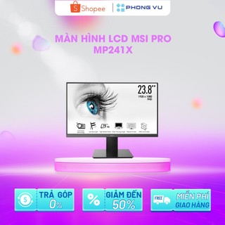 Màn hình MSI PRO MP241X (1920 x 1080/ VA/ 75Hz/ 8 ms) - Bảo hành 24 tháng