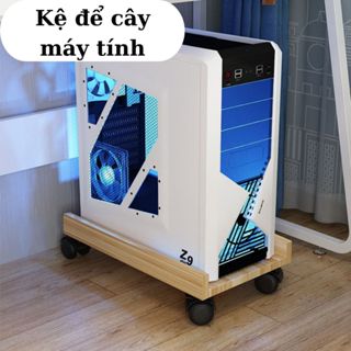  Kệ để CPU di động có bánh xe chốt cố định gỗ công nghiệp MDF dùng làm kệ để cây máy tính thùng CPU có bánh xe 