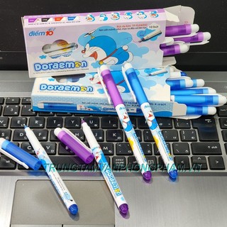 Bút dạ kim màu tím / màu xanh thiên long doraemon - chọn màu