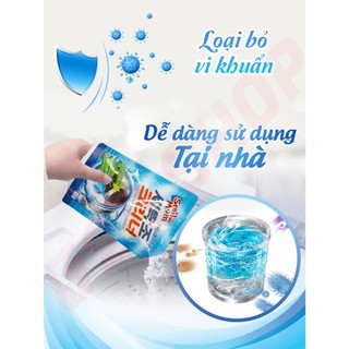 Túi bột tẩy vệ sinh lồng máy giặt 450g
