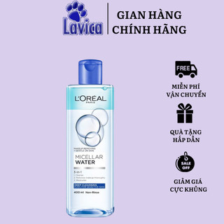 Nước tẩy trang 3-in-1 L'Oreal Paris Micellar Water| Loreal 400ml