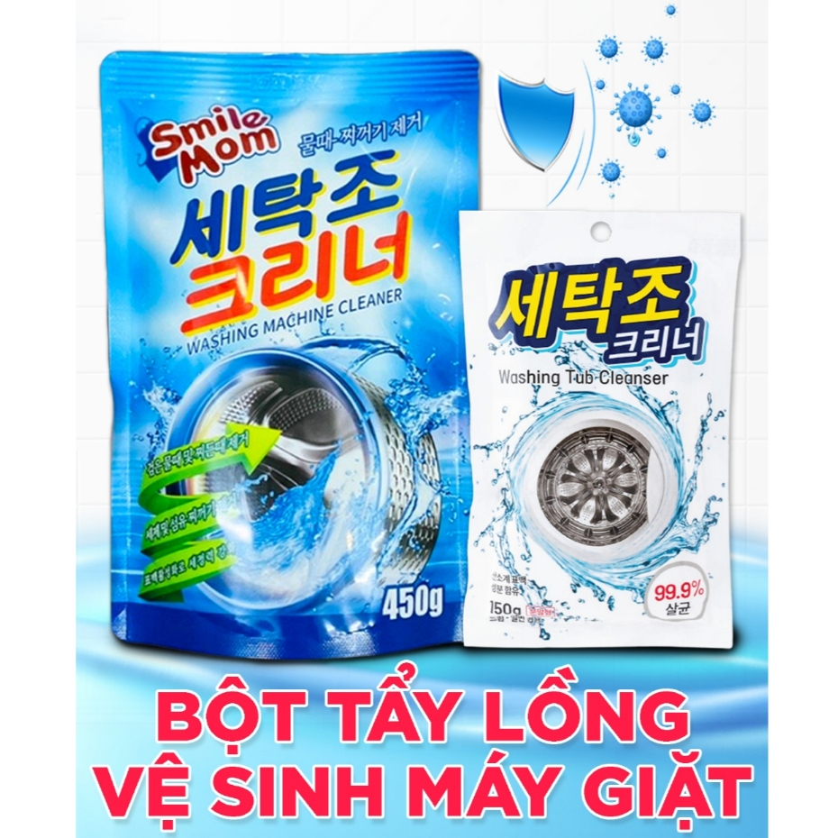 Bịch bột tẩy vệ sinh lồng giặt 450g