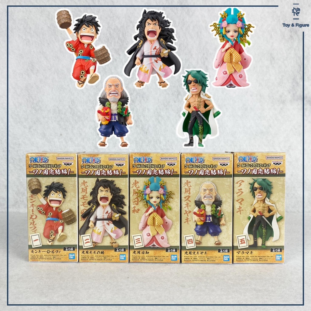Mô Hình WCF Luffy, Momonosuke, Komurasaki, Sukiyaki, Đô đốc -One Piece Wano Kanketsuhen 1