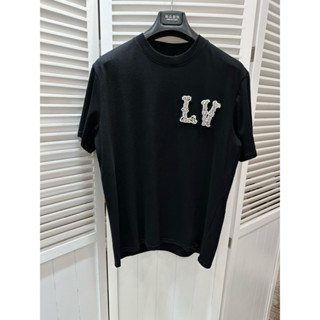 Áo thun - Louis Vuitton - LV logo đính đá new2024