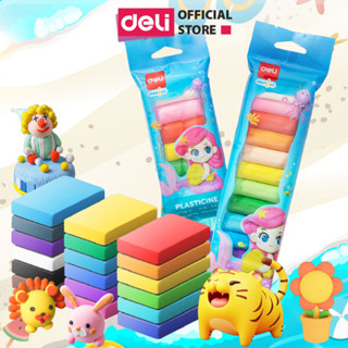  Đất Nặn An Toàn Cho Bé 6 màu Deli Dễ tạo hình Dùng Nặn Tượng stop motion - Đồ chơi Đất nặn Tái sử dụng nhiều lần 