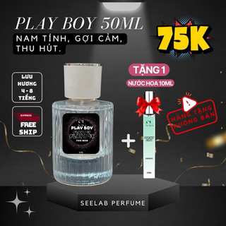 Nước hoa nam play boy 50ml - tặng 1c nước hoa 10ml unisex độc quyền - seelab