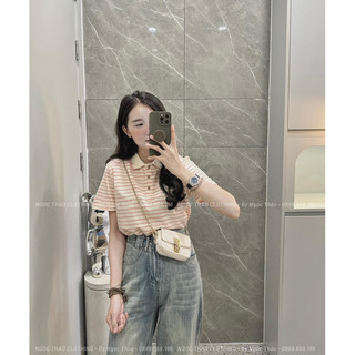 Áo polo kẻ hồng hot hit hàng qcl1