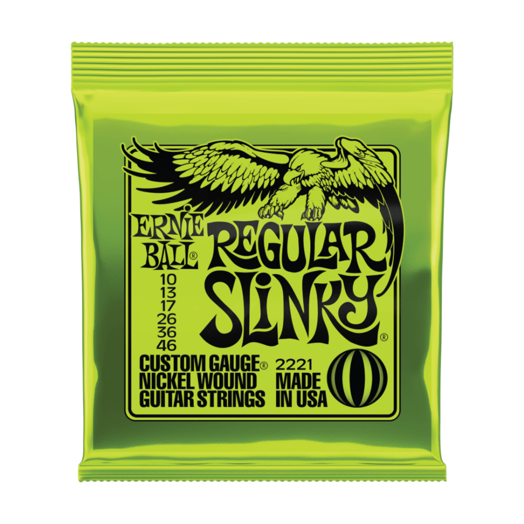 Bộ dây đàn Guitar điện, Electric Guitar - Ernie Ball 2221 - Regular Slinky Nickel Wound, Custom Gauge 10 46