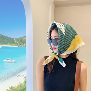 Khăn lụa vuông choàng cổ 70*70cm Khăn turban