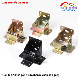 Bản lề tự khóa gấp 90 độ, dùng cho chân bàn, chân ghế xếp gọn