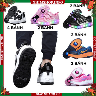 Giày trượt patin có bánh xe cho trẻ em học sinh người lớn vừa trượt vừa đi bộ độc đáo gấp gọn