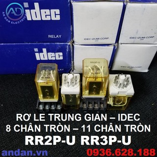 Rơ le trung gian idec, rr2p-u rr3p-u 24vdc 220vac, relay idec