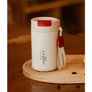 Ly Đựng Cà Phê LocknLock Tumble Nhỏ Gọn có Dây Cầm|Bình Nước Lock & Lock Mini Giữ Nhiệt (tặng cọ rửa bình)|Cốc Inox