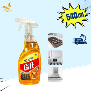 Nước lau bếp Gift hương cam 540ml, lau dọn dầu mỡ sạch bong sáng bóng