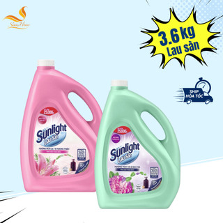 Nước lau sàn Sunlight tinh dầu thảo mộc - Can 3.6kg