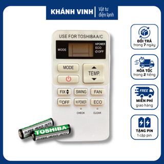 Remote máy lạnh toshiba nhỏ vuông, remote điều hòa toshiba, điều khiển máy lạnh toshiba