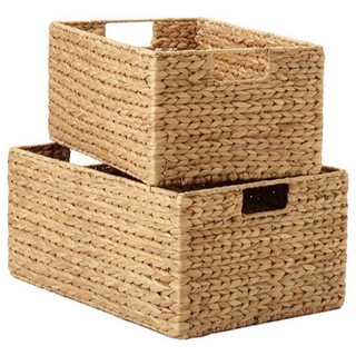 Giỏ lục bình (bèo tây) Tre Làng đựng đồ đa năng trang trí phòng ngủ phòng khách phong cách vintage