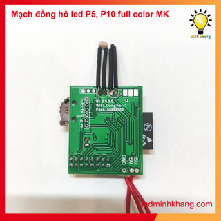 Mạch Đồng Hồ Led P5 P10 full màu, có chức năng dự báo thời tiết online