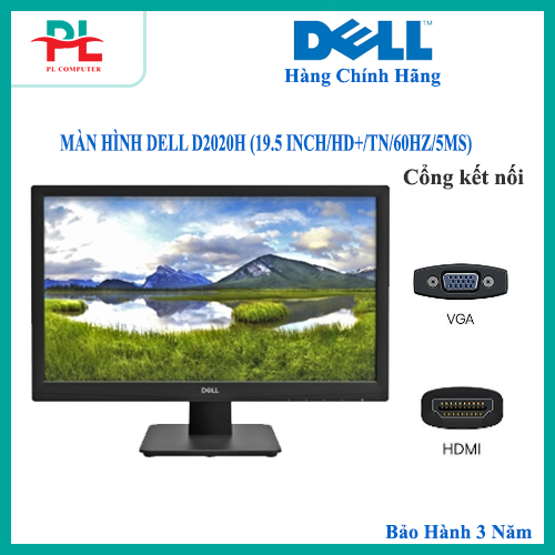 MÀN HÌNH DELL D2020H (19.5 INCH/HD+/TN/60HZ/5MS) - Hàng Chính Hãng