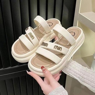 (LÙI 1 SIZE) Dép nữ đế cao quai da mềm chất xịn MIN 2 màu QCCC fullbox
