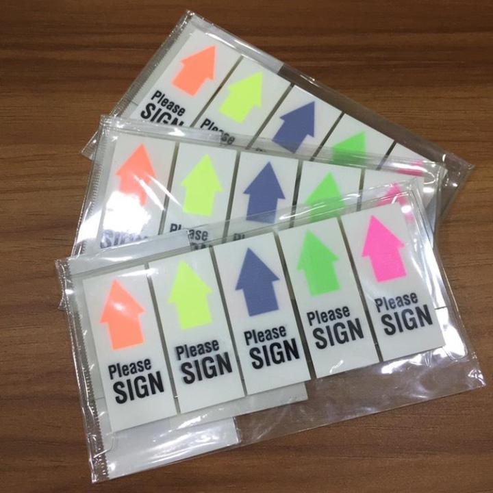 Giấy note 5 màu nhựa Please Sign Pronoti