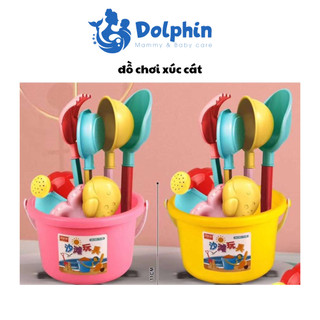 Bộ đồ chơi xúc cát đi biển cho bé kèm xô đi biển cho bé trai, bé gái
