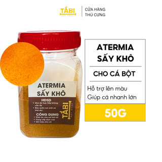 Thức ăn cho cá artemia bột sấy khô - atermia cho cá bột, cá bảy màu, betta... 50g