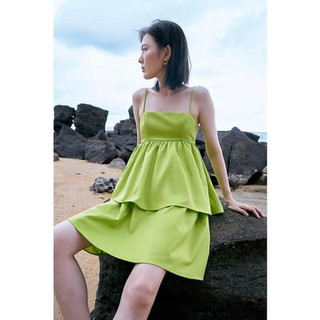DOTTIE NEW TAG - Đầm ngắn hai dây nhiều tầng bymo - Size S